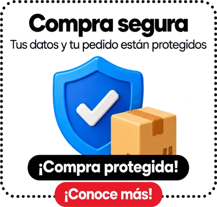 Compra segura: tus datos y tu pedido están protegidos